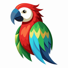 parrot on a white background © Majeda6