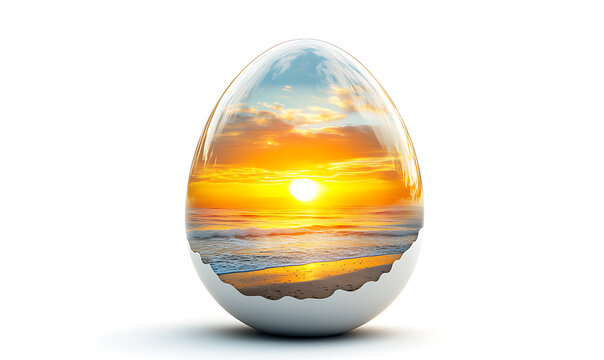 Creative conceptual illustrations of eggs, chickens