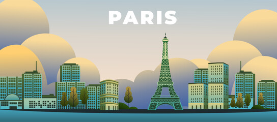 Obraz premium Paris city travel background