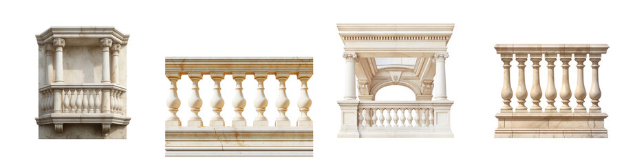 Elegant Marble Balcony Designs Collection Classic balustrades and ornate architectural details for your design projects
