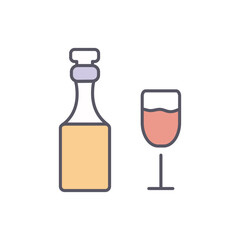 CHAMPAGNE vector icon stock illustration