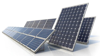 Modern Solar Plant with Sleek Panel Designs