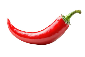 Vibrant red chili pepper showcasing its glossy surface against a minimalistic backdrop