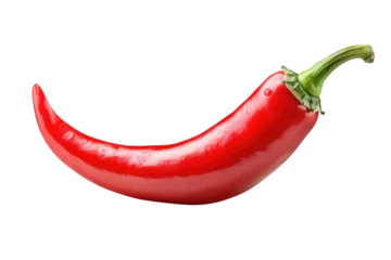 Vibrant red chili pepper showcasing its glossy surface against a minimalistic backdrop