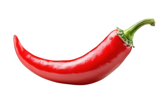 Vibrant red chili pepper showcasing its glossy surface against a minimalistic backdrop