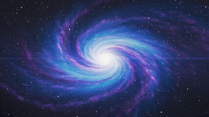 Fototapeta premium Spiral galaxy in deep space. Vibrant colors, swirling nebulae