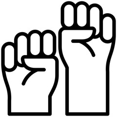 Demonstration icon for labour day, website, application, printing, document, poster design, etc