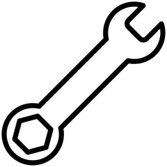 Wrench icon for labour day, website, application, printing, document, poster design, etc