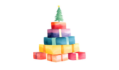 Obraz premium isolated Christmas-themed illustrations featuring decorations, sweets, gifts, wreaths, ornaments, and festive elements on white background for commercial use.