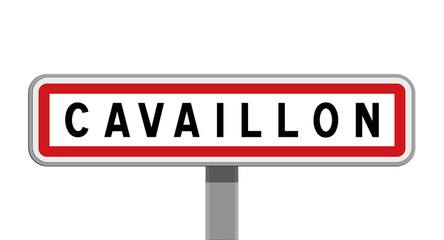 Panneau sur poteau central de Cavaillon, Vaucluse, Provence-Alpes-Côte d’Azur