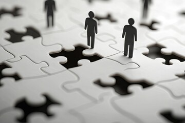 Teamwork, puzzle pieces, collaboration,  success