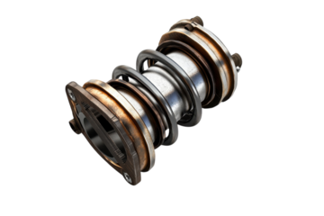 A detailed view of a mechanical spring assembly showcasing intricate design and function