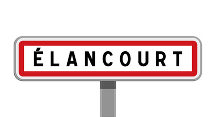 Panneau sur poteau central d’Élancourt, Yvelines, Île-de-France