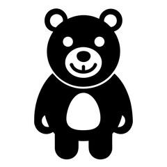 Fototapeta premium Cartoon teddy bear illustration with heart, soft brown fur, and cute design, perfect for children, love, and Valentine's gifts