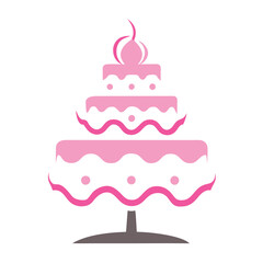 vector cake bakery logo symbol