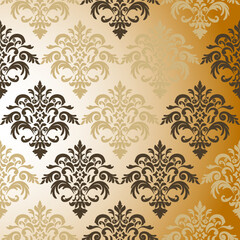 Floral pattern. Vintage wallpaper in the Baroque style. Seamless vector background. Classical luxury old fashioned damask Ornament for fabric, wallpaper, packaging. Ornate Damask flower ornament