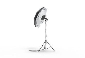 studio light angle view with shadow 3d render