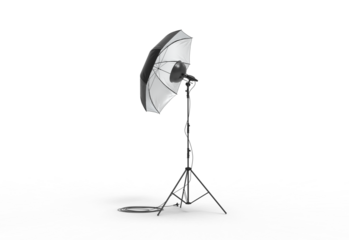 studio light angle view with shadow 3d render