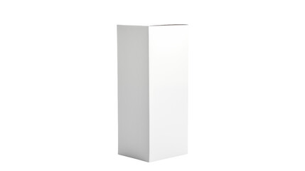 A simple white rectangular prism on a transparent background