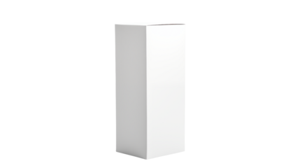 A simple white rectangular prism on a transparent background