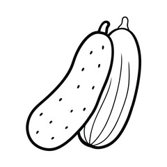 vector illustration of a cucumbers.