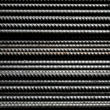 Closeup of Reinforced Steel Bars for Building Structures

