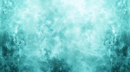 A textured abstract background displays shades of turquoise and white