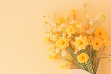 a top-down shot of a pale yellow envelope with its flap open,