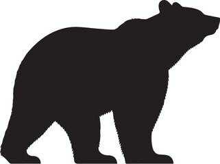 Bear bear silhouette flat vector icon