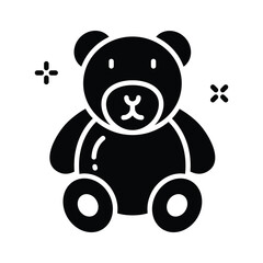 Have a look at this premium glyph icon of cute teddy bear