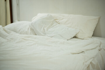 lover pillows after a hotel stay