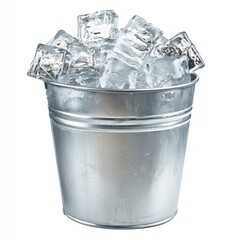 Ice cubes in a metal bucket (2)