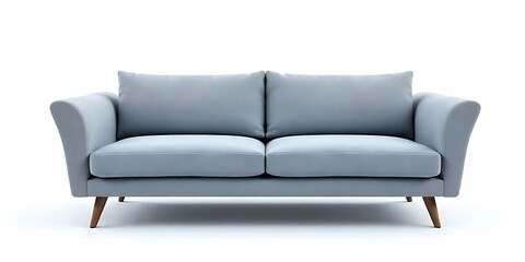 Grey sofa isolated on white background