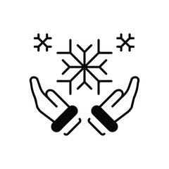 SNOW FALLING vector icon stock illustration