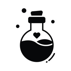 Have a look at this premium glyph icon of love potion bottle