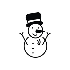 SNOWMAN vector icon stock illustration