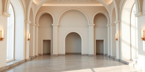 Obraz premium Elegant Archway Hallway Interior Design Luxury Architecture