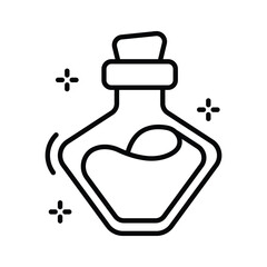 Valentine perfume icon amazingly designed in outline style