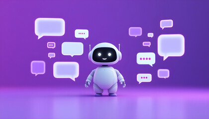 modern robotic customer service care talk chat