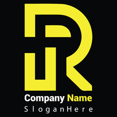 R letter logo design vector