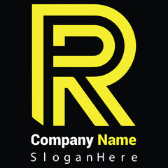 R letter logo design vector