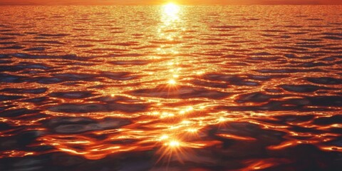 Sunset at the Golden Gate Bridge, golden and orange hues reflecting on the water