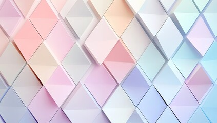 Abstract geometric pattern of overlapping squares in pastel colors (1)