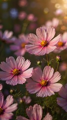 Obraz premium pink cosmos flowers