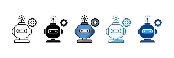 Robo Innovate Icon Set Multiple Style Collection