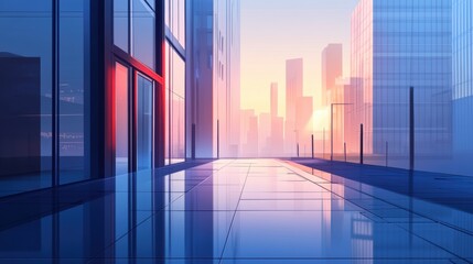 An office high-rise building