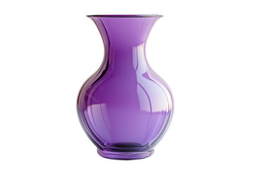 Elegant purple glass vase on a minimalist background enhancing its vibrant beauty