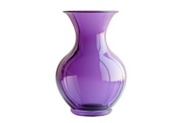 Elegant purple glass vase on a minimalist background enhancing its vibrant beauty