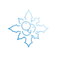 HOLLY vector icon stock illustration