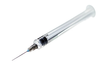 Exploring the precision of a medical syringe resting on a clean surface in a clinical setting